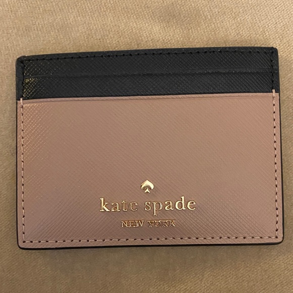 kate spade Handbags - Kate Spade Black and Tan Card Holder - Wallet